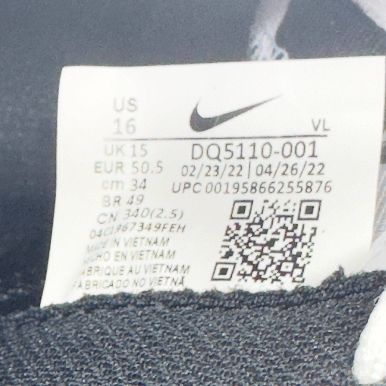 Nike Vapor Edge Speed 360 Football Cleats Shoe Black Dark Smoke Grey Mens 16