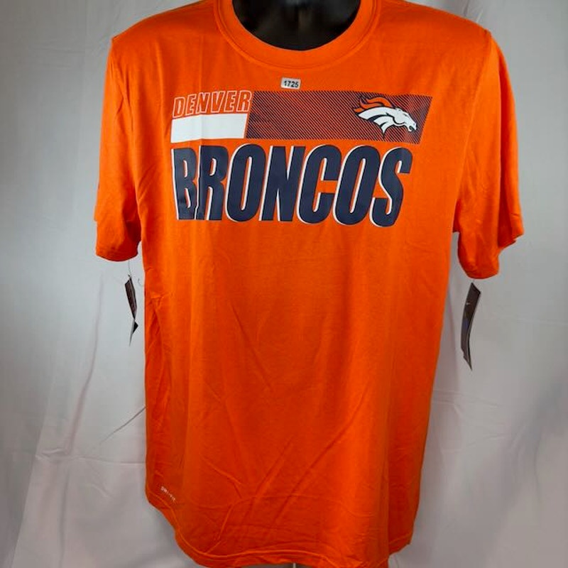Nike Denver Broncos Sideline Impact Legend Performance T-Shirt Orange Mens L