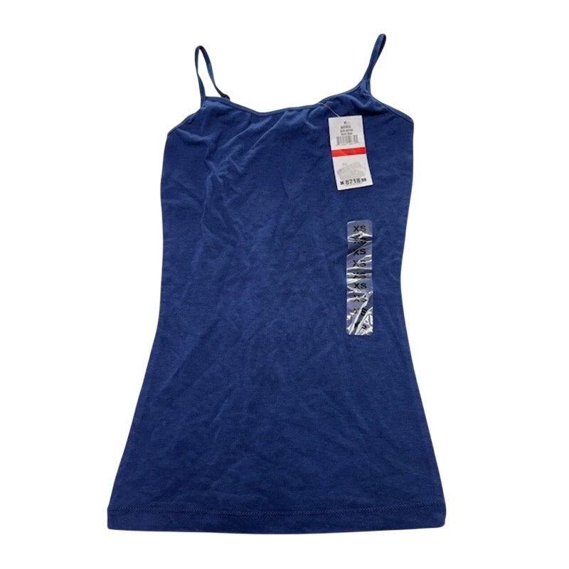 Planet Gold Scoop‑Neck Basic Tank Top Adjustable Strap Blue Depth Womens XS