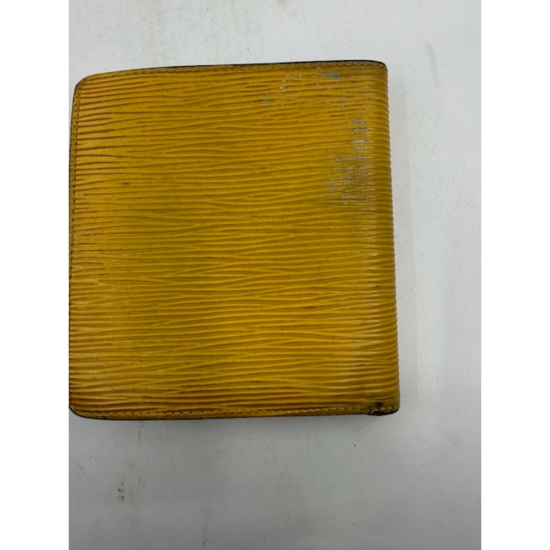 Louis Vuitton Epi Leather Porte Billets Compact Bifold Wallet Yellow Womens