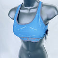 Under Armour Mid Crossback Mid Printed Sports Bra Compression Blue Womens M
