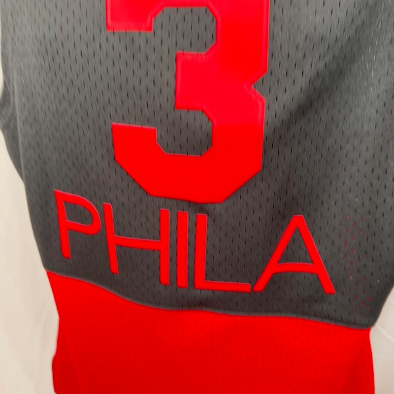 Mitchell & Ness NBA Swingman Jersey 76ers Allen Iverson #3 Black Red Mens Size M