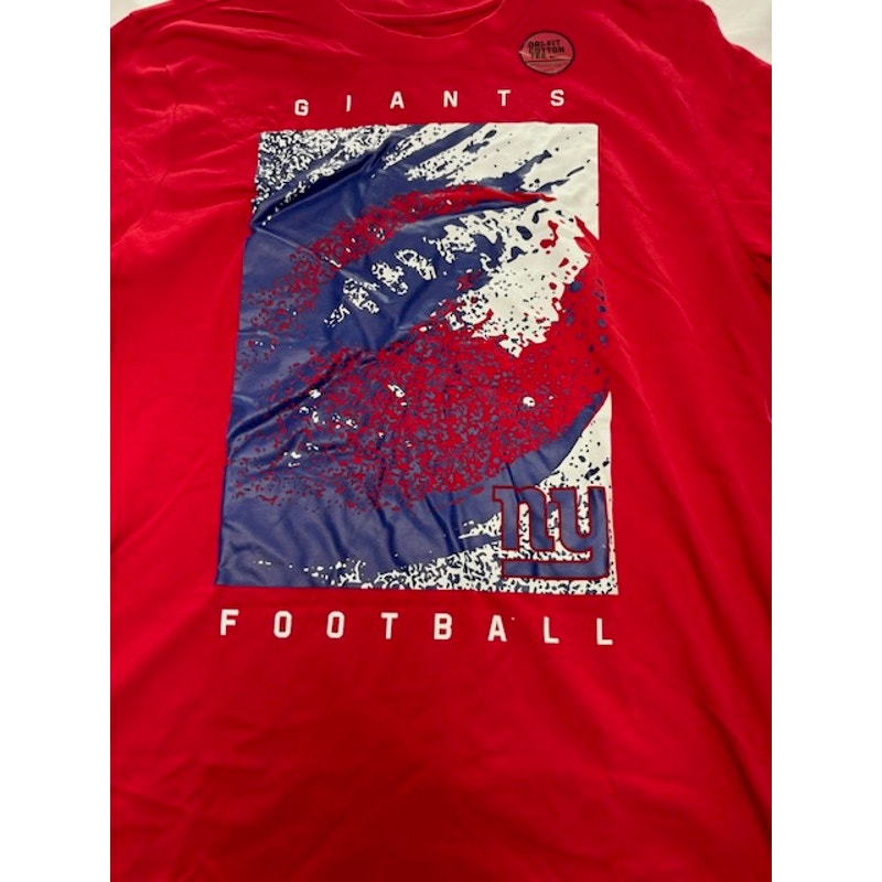 Nike Dri-Fit NY Giants Football Graphic T-Shirt Short Sleeve Red Mens Size M