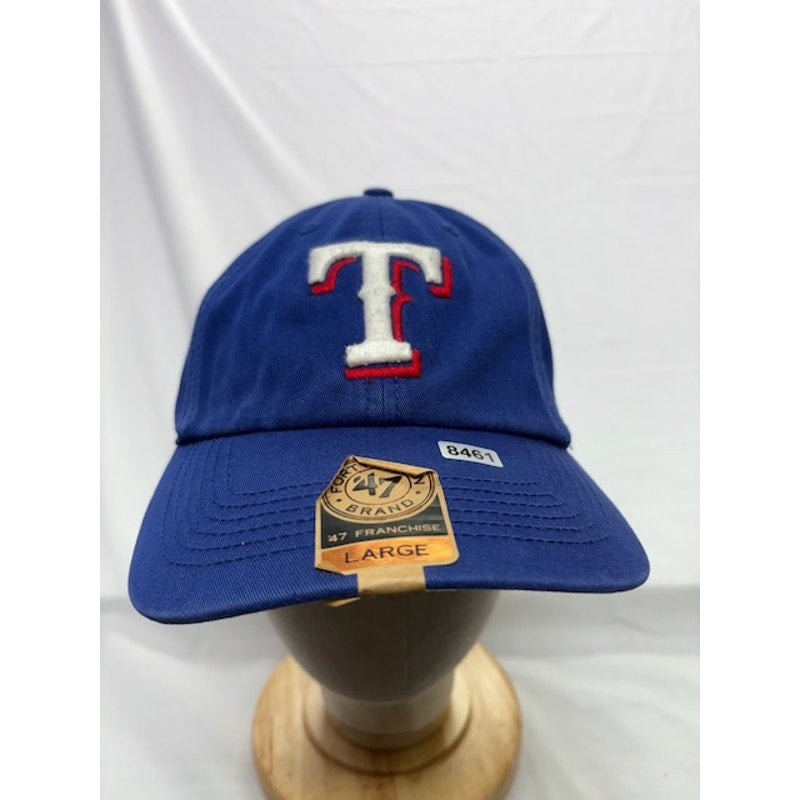 47 Brand Franchise Texas Rangers Curved Brim Baseball Cap Blue Mens Large