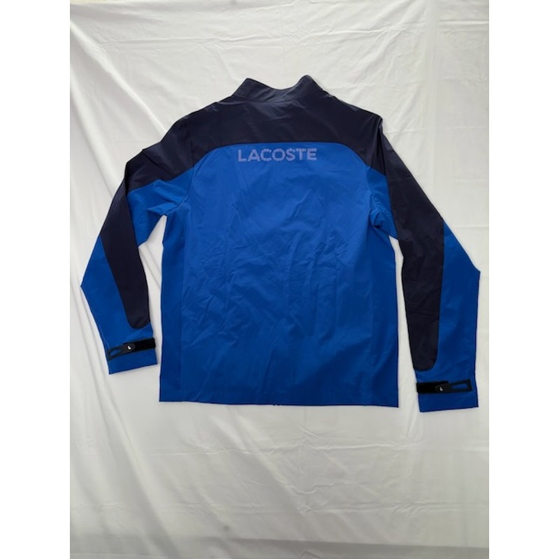 Lacoste Color-Blocked Golf Swing Top Jacket Full-Zip Blue Mens Size 50 - M