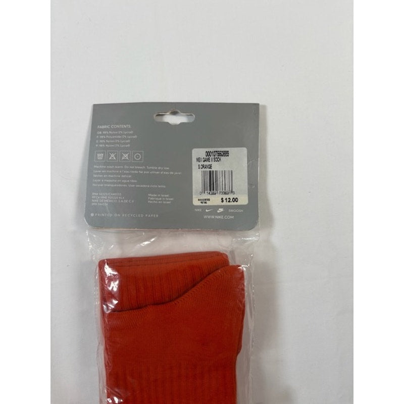 Nike Mexico Game II Soccer Socks Over The Calf Orange/White Size 6.5-12