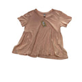 American Rag Cie Babydoll Top Short Sleeve Cotton Peach Womens Size Small