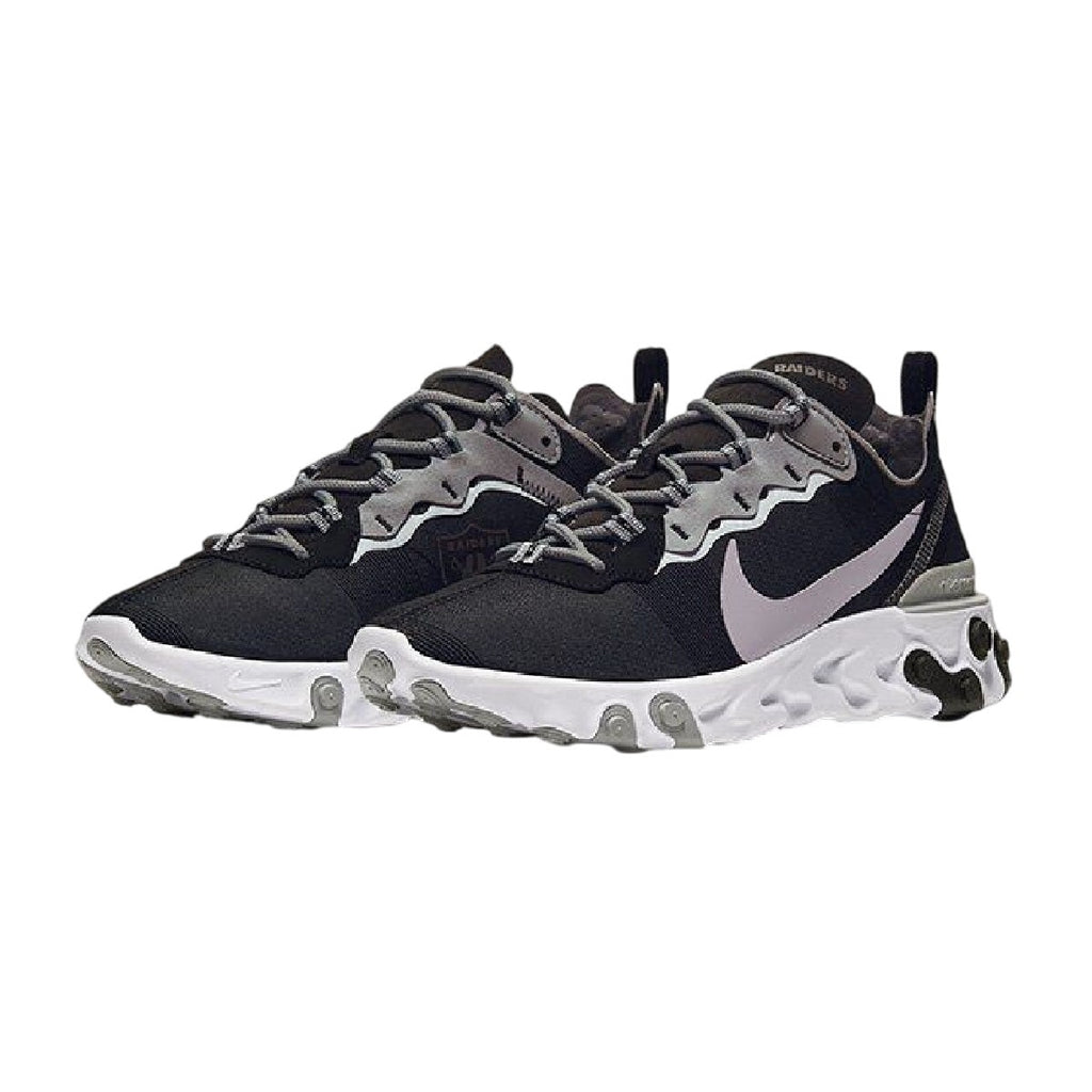 Nike NFL x React Element 55 Oakland Raiders CK4803-001 Black/White Mens Sz 9