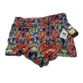 Be Bop Pull-On Floral Skort Mid Rise Rayon Blue/Rust Womens Juniors Size XS