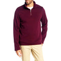 Calvin Klein Quarter Zip Birdseye Sweatshirt Liquid Touch Deep Lava Mens Size S