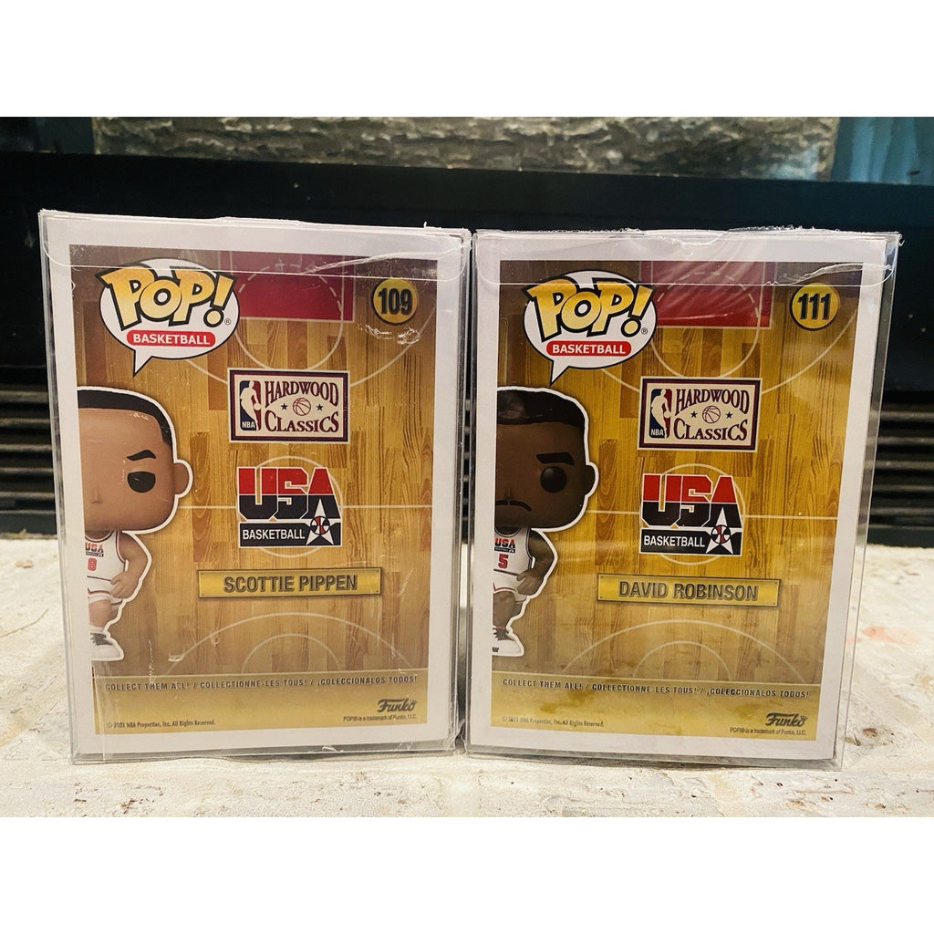 Funko Pop David Robinson 111 & Scottie Pippen 109 USA Basketball