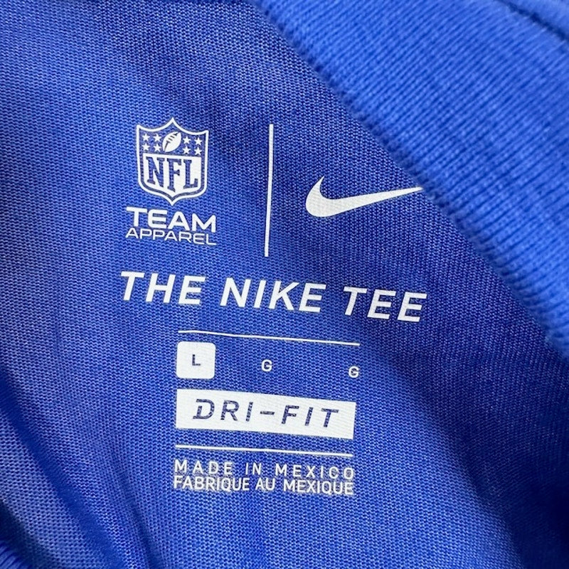 Nike NFL New York Giants Tee Shirt Standard Fit Short Sleeve Blue Mens Size L