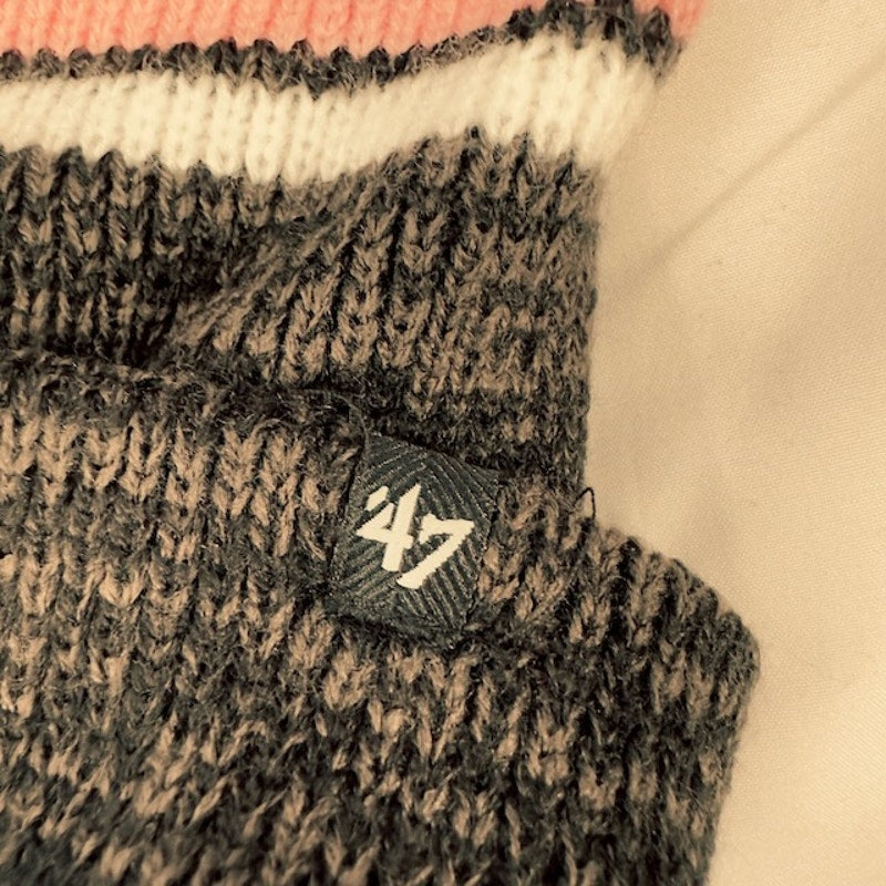 '47 Brand NFL New Orleans Saints Cuff Knit Beanie Striped Gray Black Mens OS