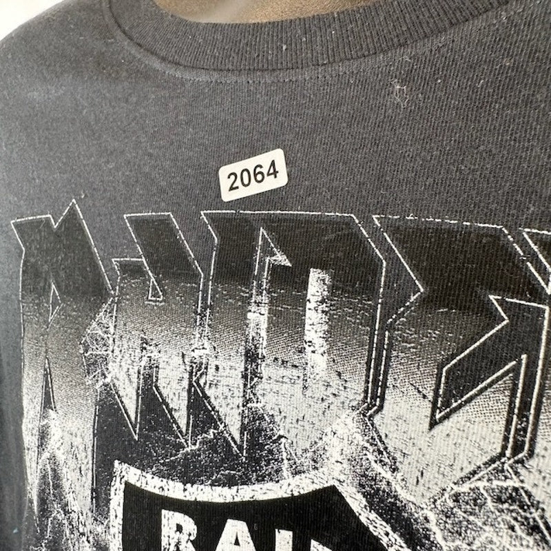 Nike Las Vegas Raiders Thunderbolt Performance T-Shirt Dri Fit Black Mens Size L