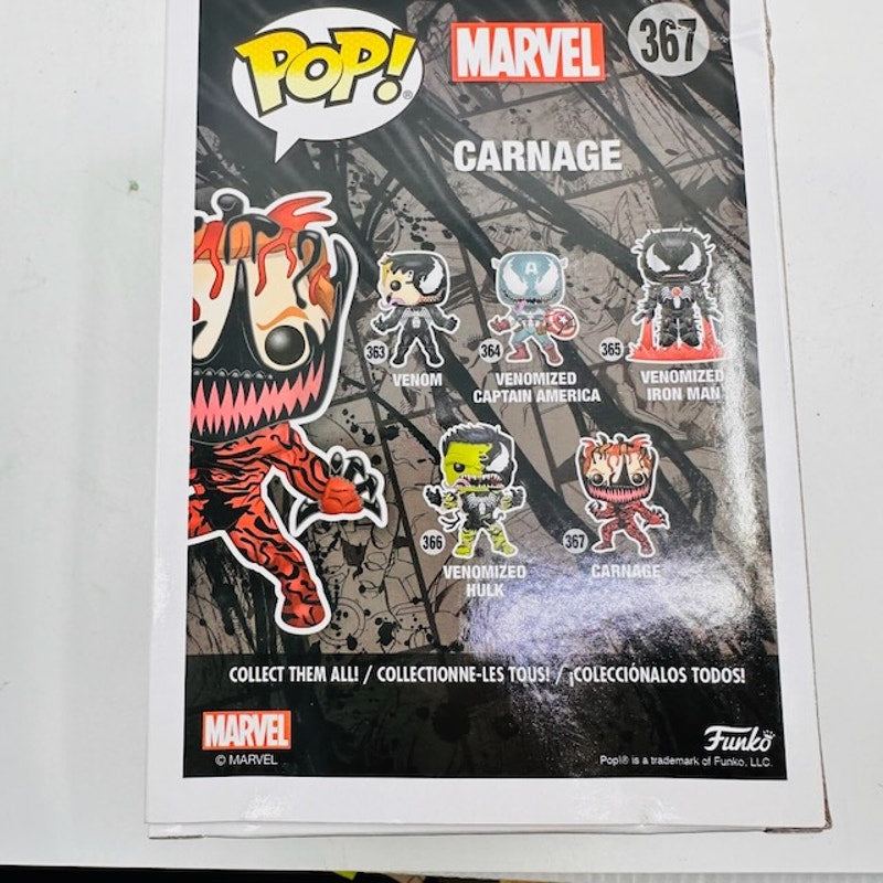 Funko Pop Marvel Venom Carnage Bobblehead #367