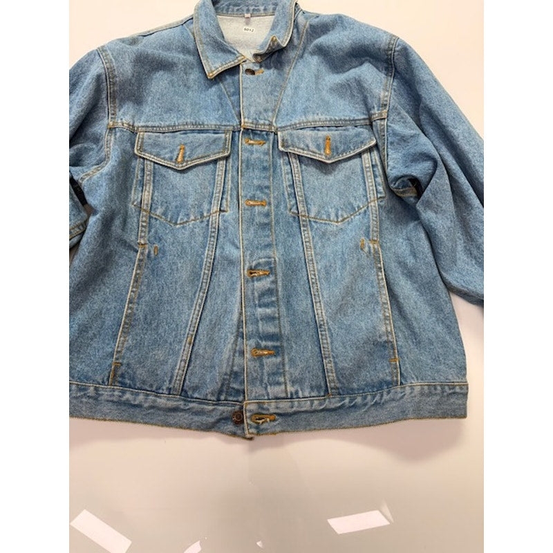 Vintage Hard Rock Cafe Tijuana Denim Jacket Embroidered Logo Blue Mens Size 42
