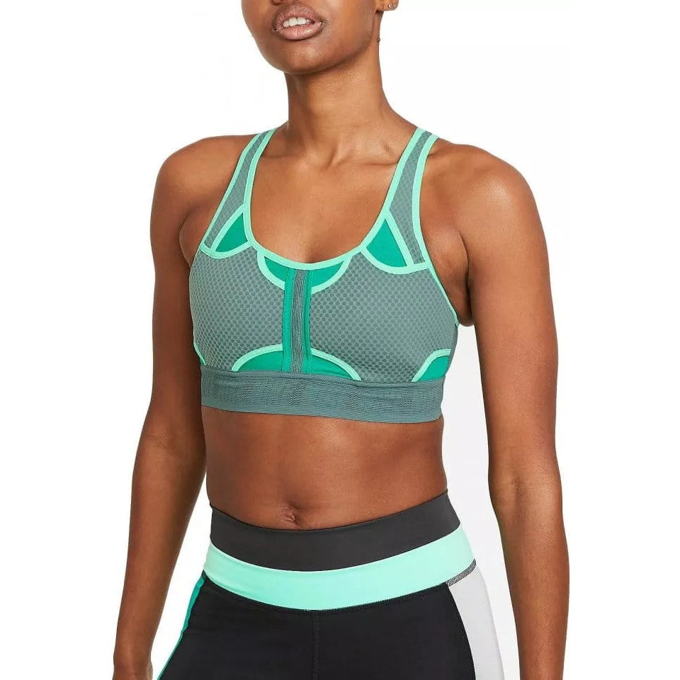 Nike Swoosh Ultra Breathe Sports Bra Racerback CZ4439-387 Green Womens Sz M