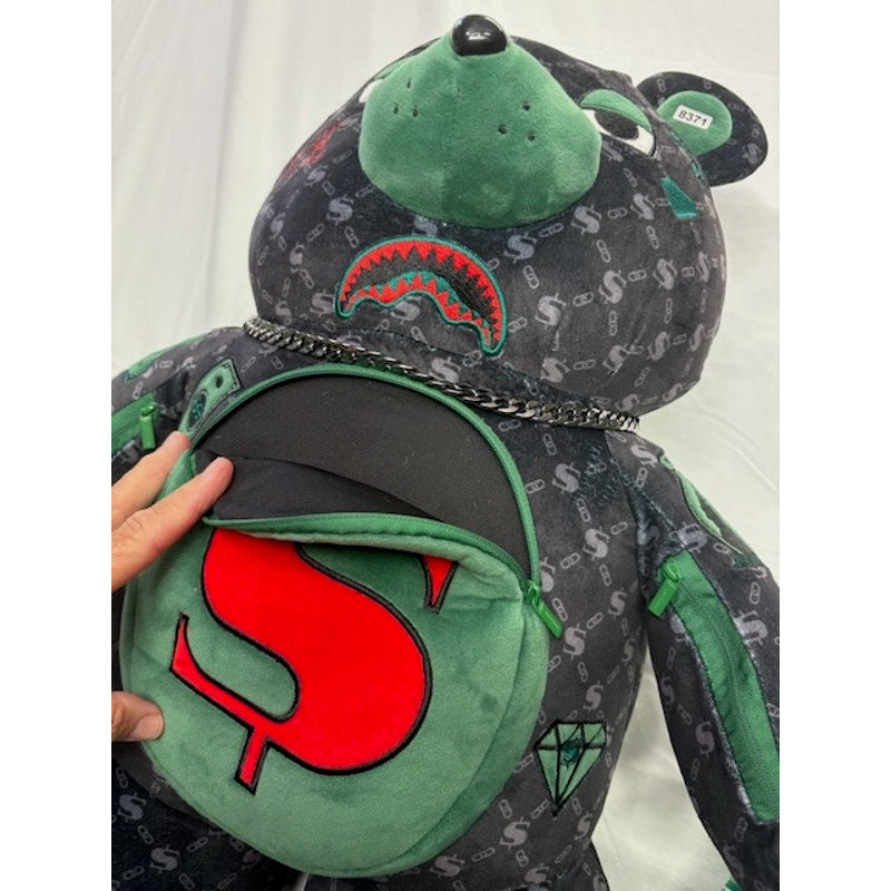 Sprayground Money Bear Backpack Limited Edition Dollar Bear w/ Chain & Cash