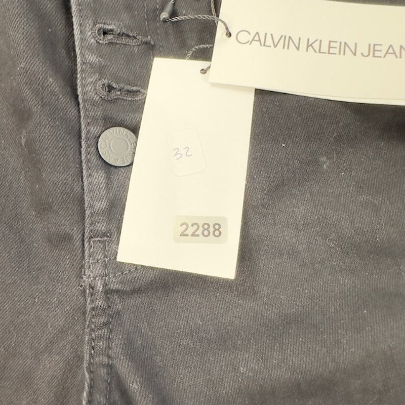 Calvin Klein High Rise Skinny Ankle Jeans Button-Fly Denim Black Womens Size 27