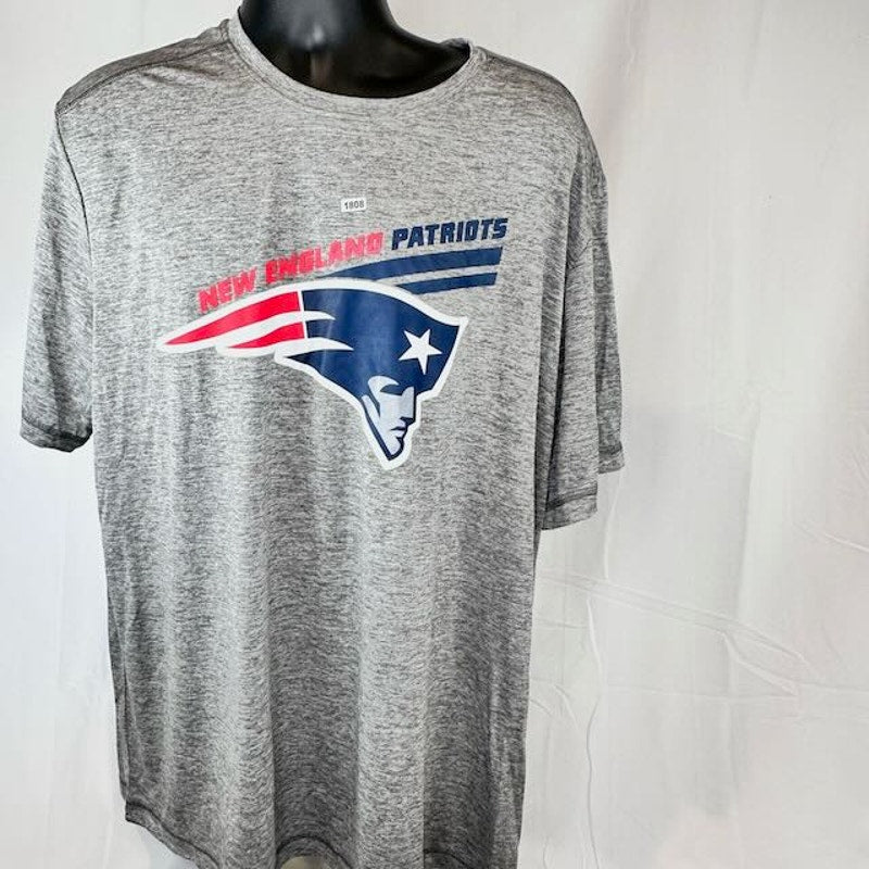 Majestic NFL New England Patriots Showtime ProGrade T-Shirt Heather Gray 2XL