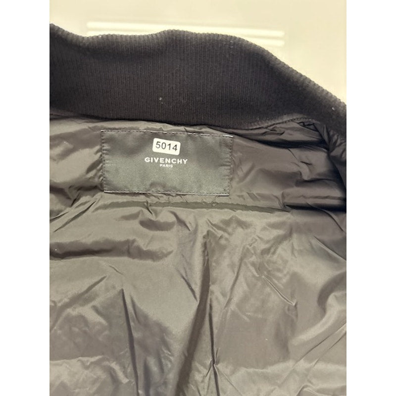 Givenchy Plaid Down Quilted Vest Full-Zip Pockets Black/Multicolor Mens Size 52