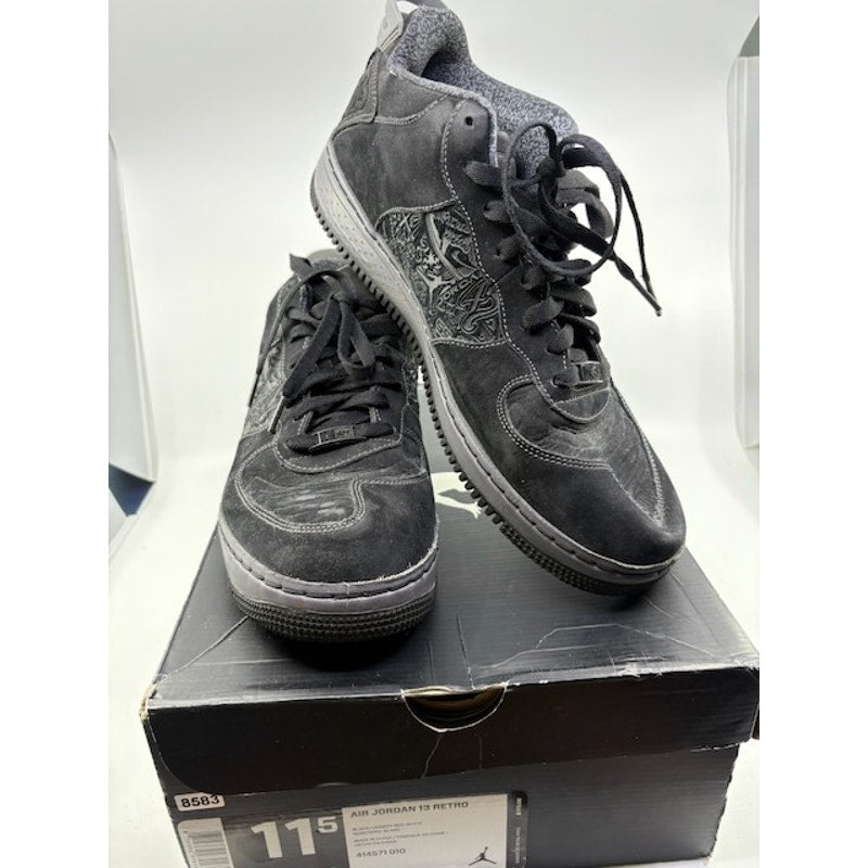 Nike Air Jordan Fusion 13 Basketball Shoes Black Grey 332122-001 Mens Size 11.5