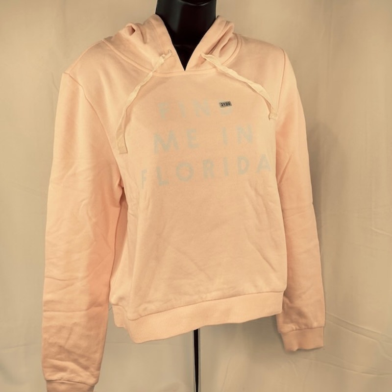 Hurley Destination Perfect Crop Fleece Pullover Cropped Hoodie Pink Womens M