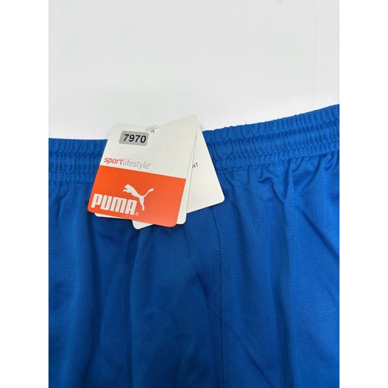 Puma Athletic Sports Shorts Elastic Waist Pull-On Blue/White Mens Size M