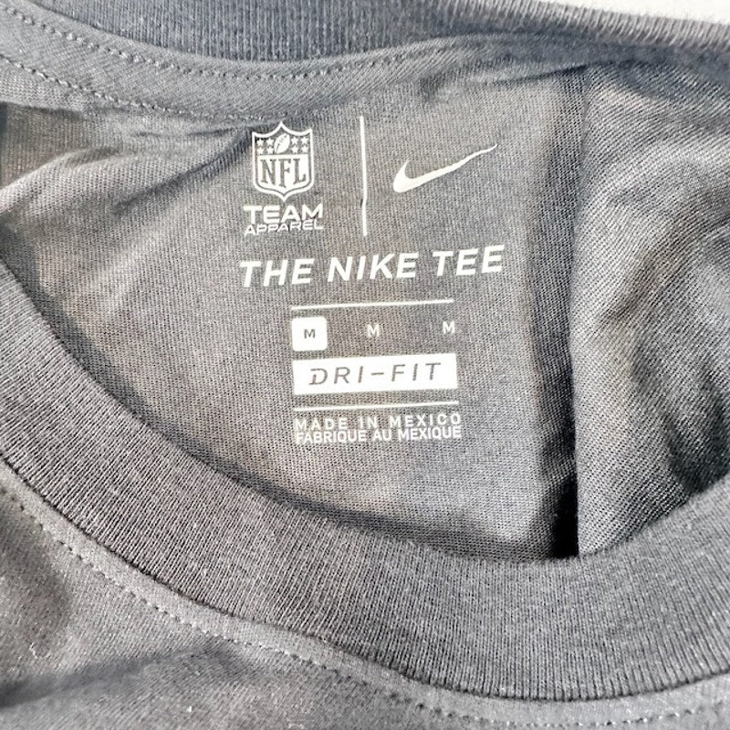 Nike NFL Oakland Raiders Tee Shirt Short Sleeves Graphic Print Gray Mens Size M