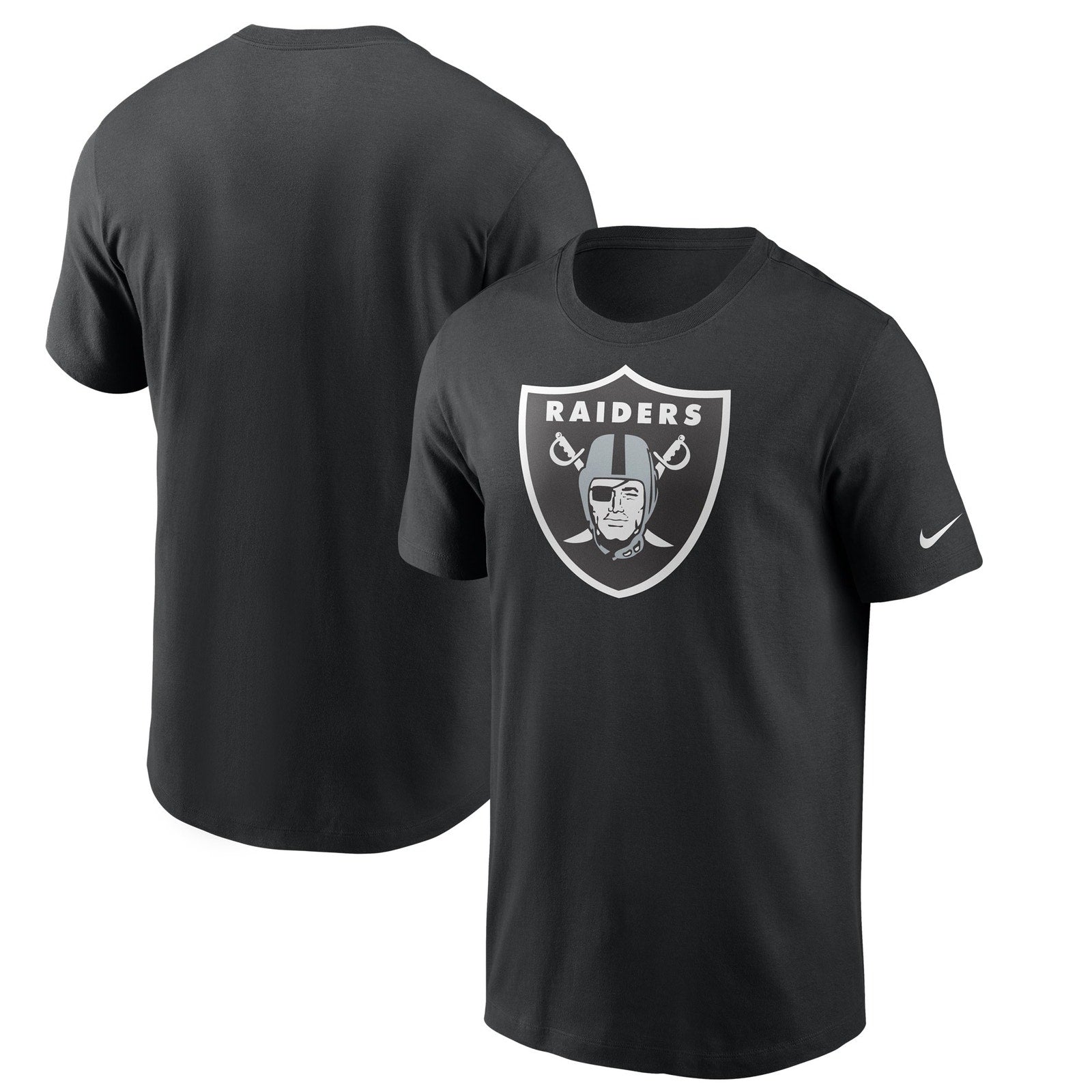 Nike Las Vegas Raiders Logo Essential T Shirt Short Sleeve Black Mens M