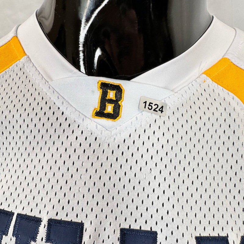 Headgear Classics Dwayne Haskins Bullis #7 Football Jersey White Yellow Size L