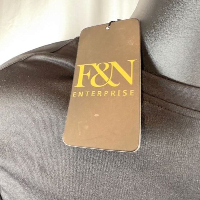 F&N Enterprise Fleece Long Sleeve T-Shirt Round Neck Pullover Black Mens Size S