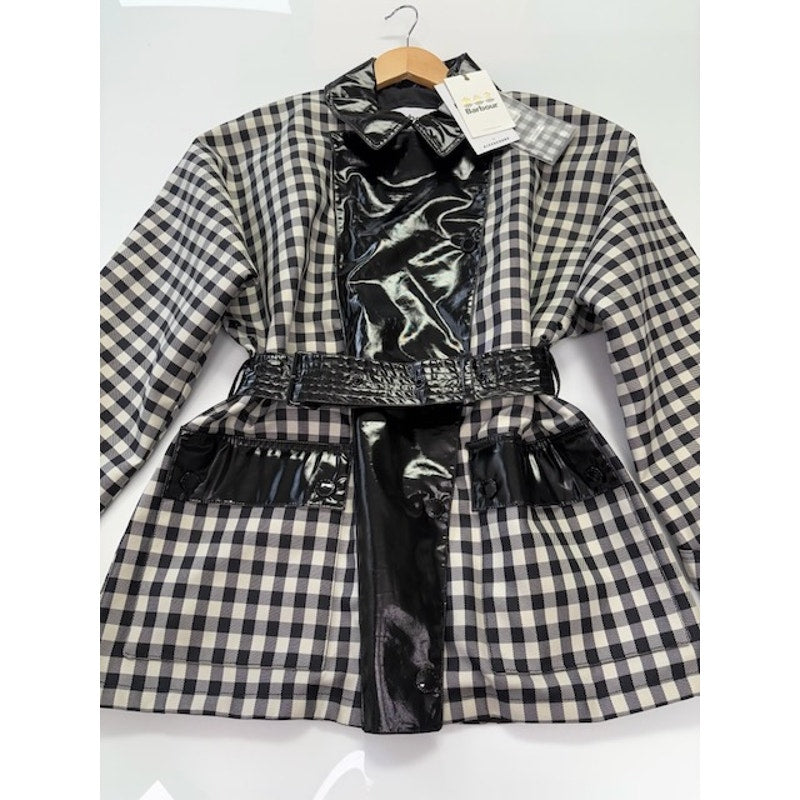 Barbour by ALEXACHUNG Ivy Casual Jacket Northumbria Check Black/White Size 2