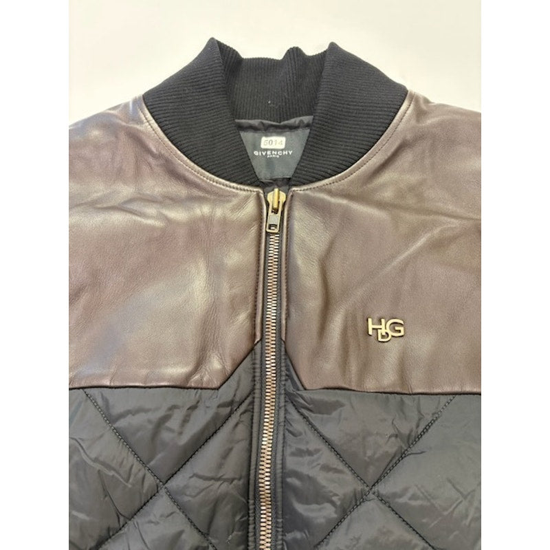 Givenchy Plaid Down Quilted Vest Full-Zip Pockets Black/Multicolor Mens Size 52