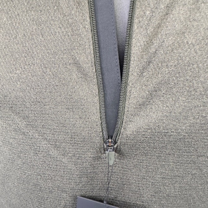 Nike Golf Player Shirt Half Zip Pullover Long Sleeve Dri-Fit Olive/Gray Mens Size L