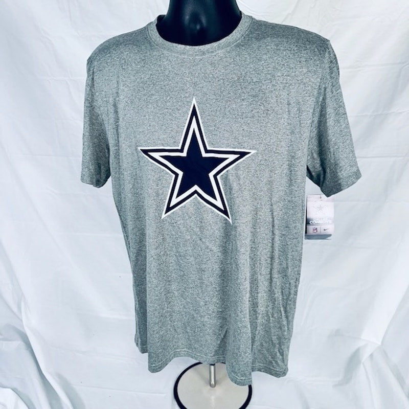 Nike Dallas Cowboys Legend Performance Logo Essential 3 T-Shirt Gray Mens L