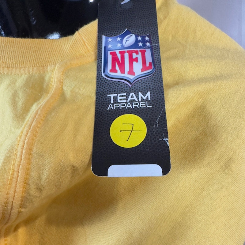 NFL Team Apparel Minnesota Vikings Slash & Dash Graphic Tee Yellow Mens XL
