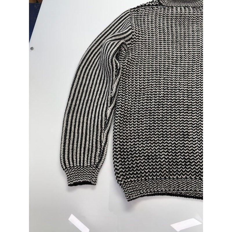 Versace Collection Turtleneck Sweater Pullover Black/White Womens Size XXL