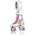 Roller Skate Shoes Dangle Charm Pendant 925 Sterling Silver