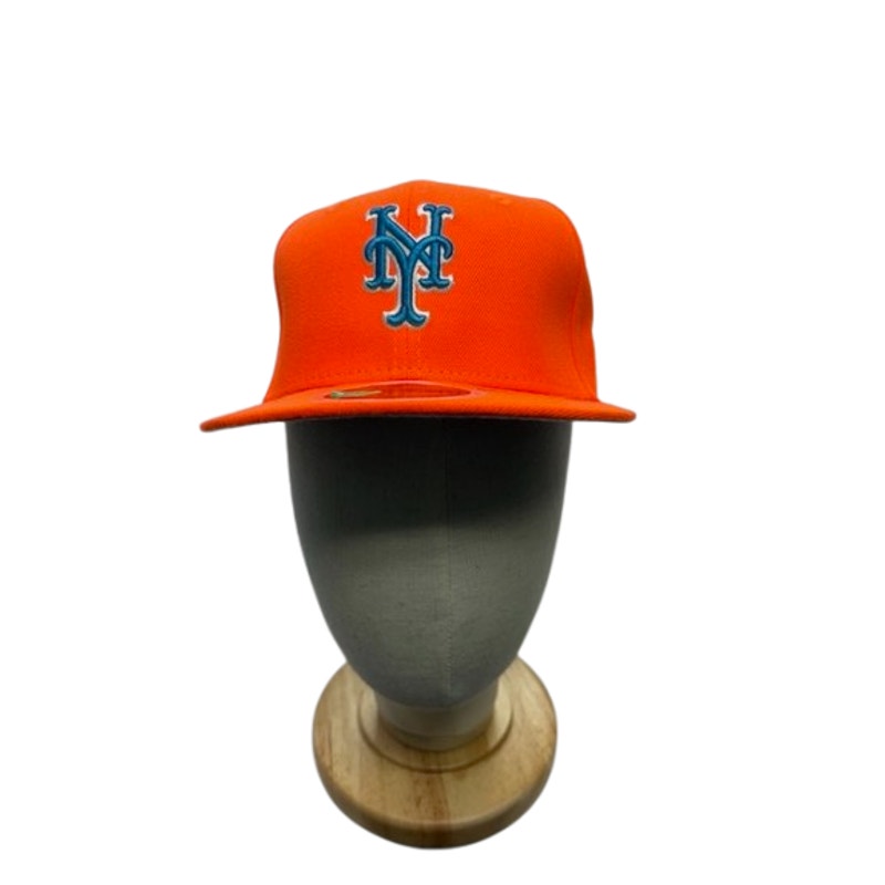 New Era New York Mets 59FIFTY Fitted Hat MLB Orange Unisex Adult Size 6 5/8