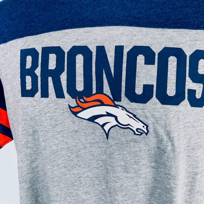 47 Brand Denver Bronco Versus Club T-Shirt Short Sleeves Heather Gray Mens M
