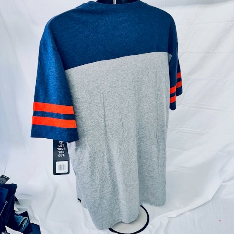 47 Brand Denver Broncos '47 Versus Club T-Shirt Gray Orange Mens Size XL