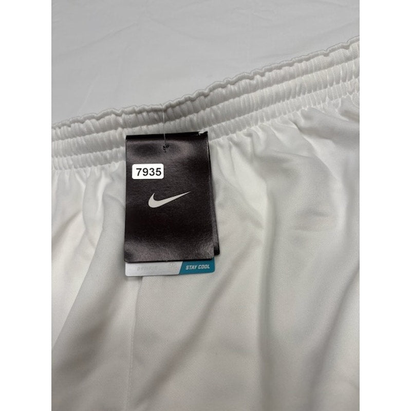 Nike Dri-Fit Football Soccer Shorts Elastic Waist Pull-On White Mens Size M