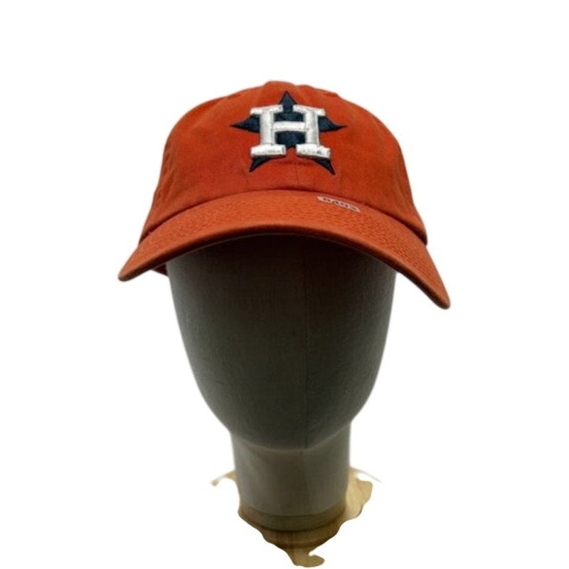 47 Brand Houston Astros Fitted Hat MLB Baseball Cap Orange Adult Size Large