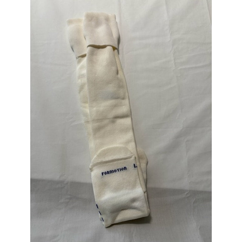 Adidas Formotion Soccer Socks Knee High Stripes White/Blue Size Large 9-13