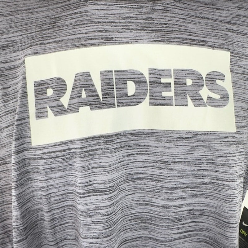 Nike Dri-Fit NFL Raiders Sideline 2020 Velocity Performance Tee Gray Mens Size M