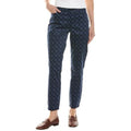 NYDJ Clarissa Ankle Jeans Lift Tuck Technology Pendant Print Blue Womens 14