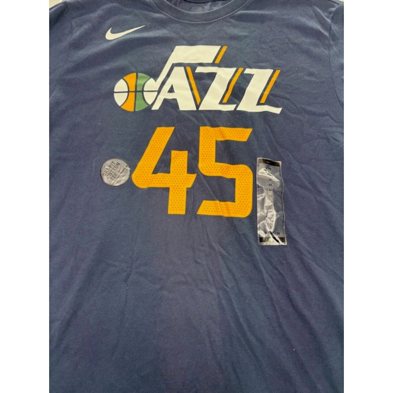 Nike Utah Jazz Donovan Mitchell #45 Performance T-Shirt Navy Mens Size M