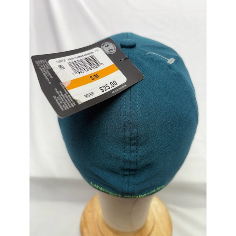 Under Armour Baseball Cap UA Classic HeatGear Teal Green Mens Size S/M