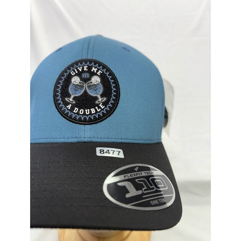 Melin Double Drink Flexfit 110 Snapback Hat Blue Black Logo Unisex OSFM